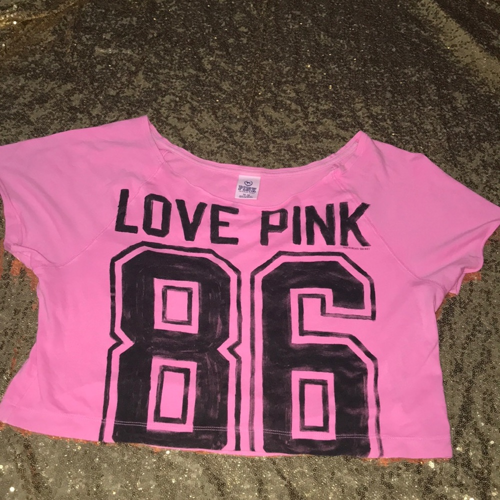 Vs Pink Crop Top